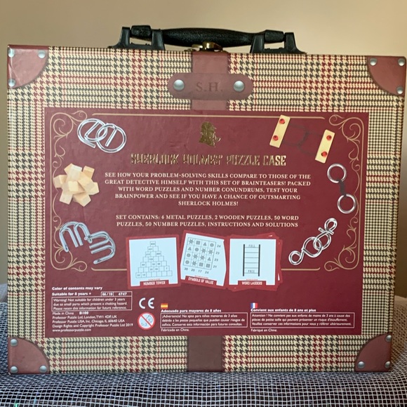 NIB Sherlock Holmes Puzzle/Game Case - Picture 2 of 4